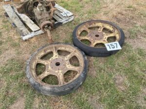 Pair of solid rubber Truck Wheels