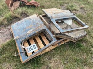 Vintage, wooden framed Sedan Car Doors