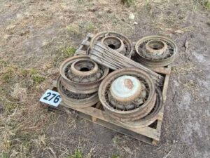 Assorted spoked wheels