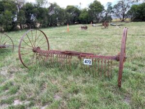 Steel wheeled Hay Dump Rake