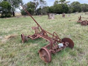 Steel wheeled plough