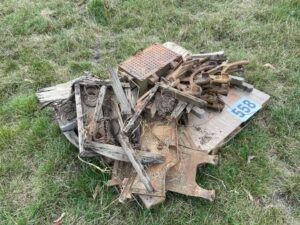 Cast iron seat frames, cast iron stand