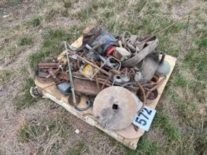 Sundry bric-a-brac incl. grindstone