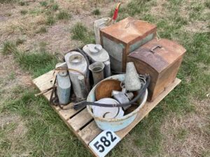 Knapsack sprayers, gal. tub, meat safe etc..