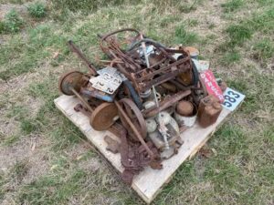 Sundries incl. signs, stencils, old alarm bells etc.