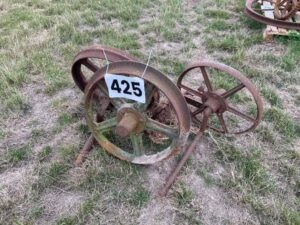 Cast Steel wheels x 3