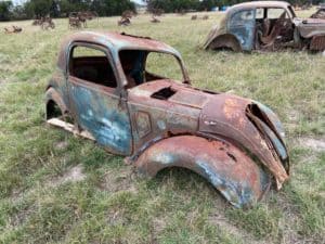 Fiat 500 B Topolino shell remains