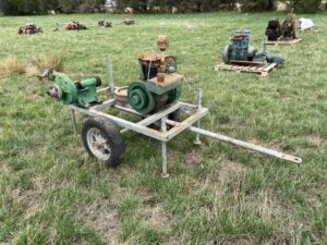 Ronaldson Tippet 4.5hp with Ajax pump on trailer