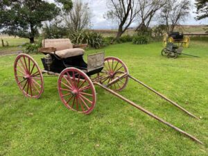 Horse buggy 4 wheel (black/red)