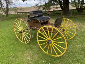 Horse buggy 4 wheel (brown/yellow)